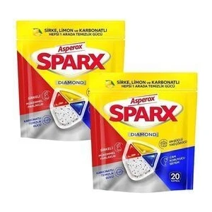 Sparx Bulaşık Tableti 40 Adet Sirkeli Limonlu Karbonatlı Temizlik Gücü