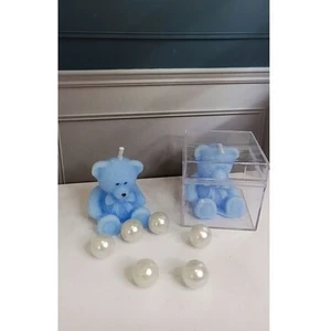 12 Adet Mika Kutu Içinde Mini Ayıcık Mum Hediyelik 8504