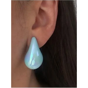 Damla Modeli Neon Mavi Küpe