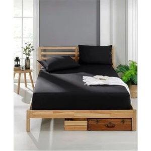 Uykulife Siyah Tek Kişilik Lastikli Çarşaf Seti