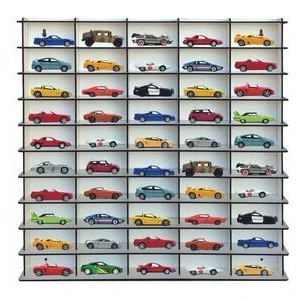 Life Hobi 1/64 Hobi Araba Rafı Beyaz 50'li (Hot Wheels, Matchbo x )