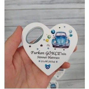 Onura Tasarlat 25 Adet Kalp Açacak Magnet Mavi Vosvos Sünnet Temalı