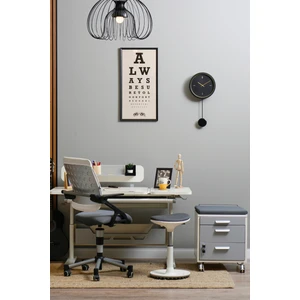 Creo Mobili Uzun Süreli Kullanıma Uygun Home Ofis Masası + Sandalye + Keson + Tabure - Ekru/Gri - Vega Premium