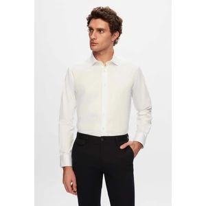 D'S Damat Ds Damat Regular Fit Mavi Düz Nano Care Gömlek