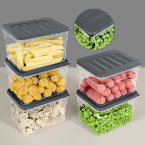 Meleni Home 5'li Derin Mikrodalga Uyumlu Organizer Set Düzenleyici Gıda Erzak Saklama Kabı 1100ML Antrasit