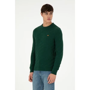 U.S. Polo Assn. Erkek Koyu Yeşil Kazak /triko 50297050-VR079