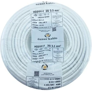 Öznur Kablo 3x2.5 MM Bakır Beyaz Ttr Elektrik Kablosu