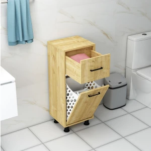 Mobiga Sorty Çamaşır Sepetli Çekmeceli Banyo Dolabı