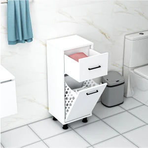 Mobiga Sorty Çamaşır Sepetli Çekmeceli Banyo Dolabı