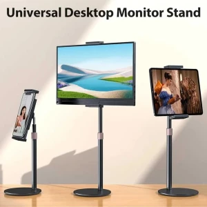 Metal, Yükseklik ve Açı Ayarlı Masaüstü Telefon ve Tablet Tutucu Taşınabilir Tablet, Telefon Standı