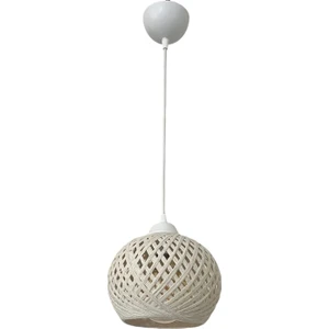 Sarkıt İp Top Avize 20 cm  Başlık AMPUL DAHİL DEĞİLDİR (70 cm  Kablo) EKRU