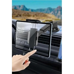 14 Inç Uyumlu Araç Içi Telefon ve Tablet Tutucu 360° Dönebilen Masaüstü Telefon ve Tablet Standı