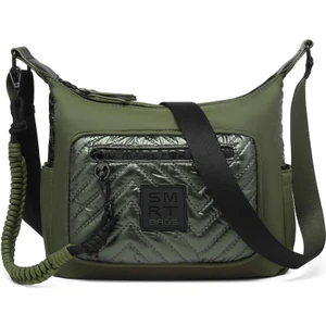 Smart Bags Parlak Kumaş Çapraz Askılı Kadın Postacı Çantası 3251