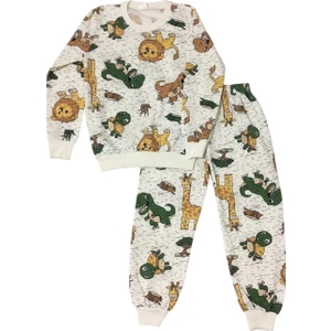 Arya Nisa Kids Erkek Çocuk Aslan Dinazor Baskılışardonlu Pijama Takımı