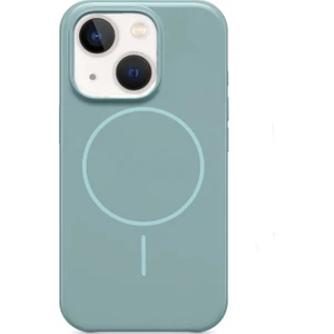 Apple iPhone 15 Kılıf Magsafeli Sert Mika Baets Kapak Açık Mavi