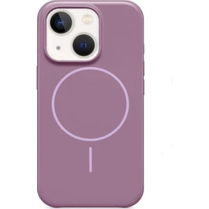 Apple iPhone 15 Kılıf Magsafeli Sert Mika Baets Kapak Mor