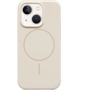 Apple iPhone 15 Kılıf Magsafeli Sert Mika Baets Kapak Krem