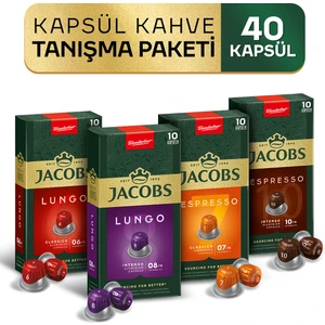 Kapsül Kahve Tanışma Paketi 40'lı ( Nespresso Uyumlu Alüminyum Kapsül Kahve )