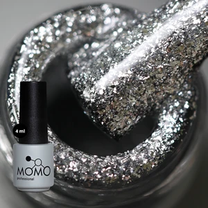 Momo Professional Glitter Kalıcı Oje G003, Yoğun Gümüş Parıltılı, 4 ml