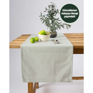 Premium | Keten Adaçayı Yeşili Runner 40 X 150 Cm