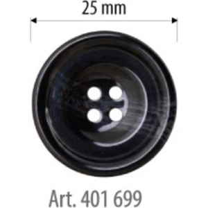 Özel Lastik Büyük Boy Siyah Düğme 6 Adet 25 Mm, Etek, Kazak Düğmesi 401 699