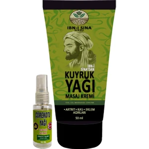 Ibn-I Sina Kuyruk Yağı Kremi 50 ml + 1 Adet 30 ml Çörek Otu Yağı / Sırt Bel Kas Iskelet Harici Uygulama Agrıseti
