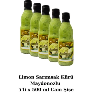 Limon Sarımsak Kürü Maydanozlu 5 x 500 ml Cam El Yapımı