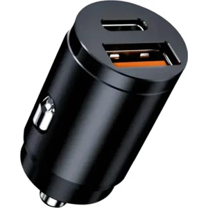 Hızlı Şarj 35W Type-C ve USB Çıkışlı  Araba Çakmaklık Ikili Şarj Aleti