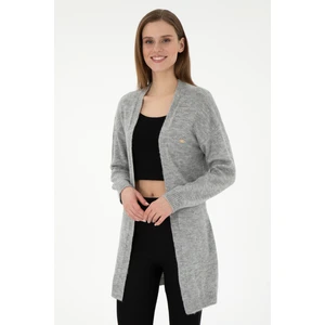 U.S. Polo Assn. Kadın Gri Melanj Hırka (Triko) 50297102-VR086