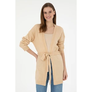 U.S. Polo Assn. Kadın Kum Melanj Hırka (Triko) 50297102-VR123
