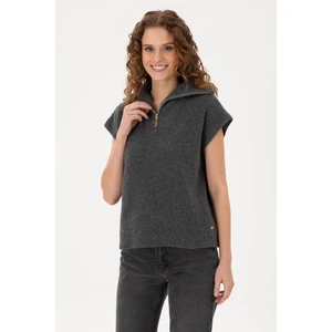 U.S. Polo Assn. Kadın Antrasit Melanj Kazak /triko 50297101-VR081