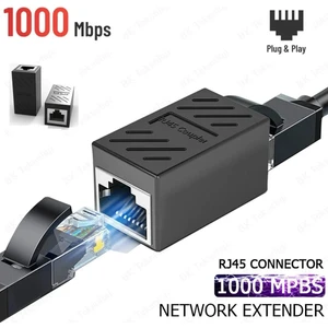 Gigabit Destekli RJ45 Dişi Dişi CAT5E/CAT6/7/8 Ethernet Lan Ağı Birleştirici Ara Aparatı Internet Kablosu Uzatıcısı