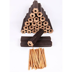 Özel Pres Briket Şömine Odunu 50 kg Çıra Hediyeli