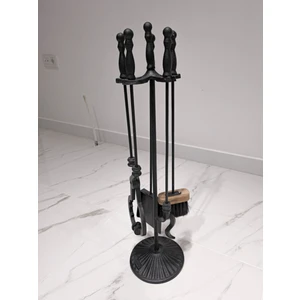 Şömine Döküm Maşa Kürek Takımı Seti Siyah