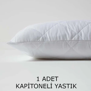 Teksnil Home | Yumuşak Kapitone Yastık 800 Gram | Fermuarlı Yastık Kılıflı | 50 x 70  cm  |  1 Adet Kabarık Yastık Sırt Veya Yan Uyuyanlar Için
