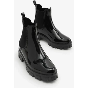 Su Geçirmez Kadın Kalın Taban Yüksek Topuk Yağmur Botu