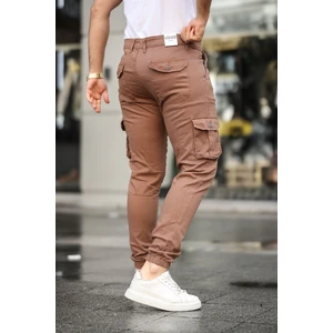 Serseri Jeans Slim Fit Körüklü Cep Paça Lastikli Esnek Kumaş Erkek Kargo Pantolon