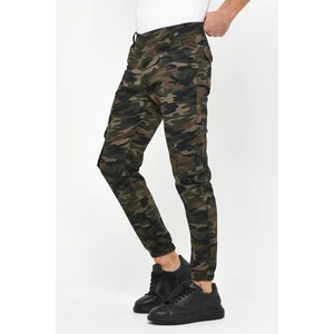 Serseri Jeans Slim Fit Körüklü Cep Paça Lastikli Esnek Kumaş Erkek Kargo Pantolon