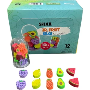 Fanuslu  Mini Meyveler Silgi Seti 12 'li ( 1 Paket )