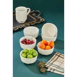 10 cm Beyaz Porselen Kase 6'lı Set | Şık ve Çok Amaçlı Kullanım | Çerez, Meze, Kahvaltılık Sunumları Için Ideal