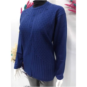 Anne Kadın Mavi Triko Kazak Bluz