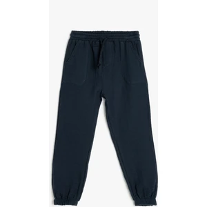 Pamuklu Beli Bağlamalı Cep Detaylı Basic Jogger Pantolon