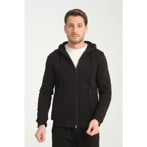 3 Iplik Fermuarlı Kapşonlu Sweatshırt 6052