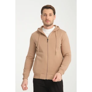 3 Iplik Fermuarlı Kapşonlu Sweatshırt 6052