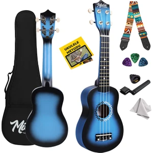 UKX-500BL Sunburs Efektli Maun Soprano Ukulele Full Set
