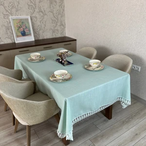 Masa Örtüsü, Leke Tutmayan Yemek Masası Örtüsü, Gardenya Kumaş Masa Örtüsü,mavi