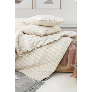 Perfect Sleep - Ipliği Boyalı  -  Çift Kişilik Nevresim Takımı - Naturel  - Pamuk