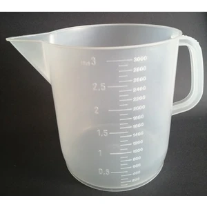 Beher Kulplu Plastik Şeffaf Baskılı 1000 ml