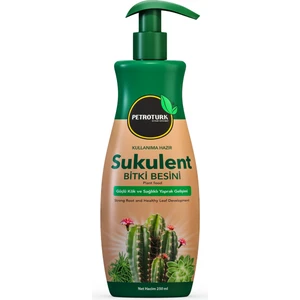 Kullanıma Hazır Sukulent Sıvı Bitki Besini - Güçlü Kök ve Sağlıklı Yapraklar İçin Besleyici Bitki Besini 250 ml