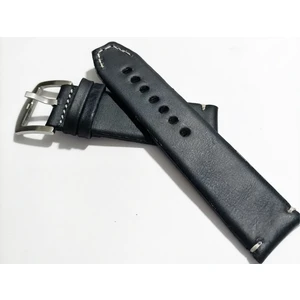 Greyzi Deri Fosil & Her Saate Uygun Saat Kordonu 22 mm Kahve   (138 )Koyu Mavi